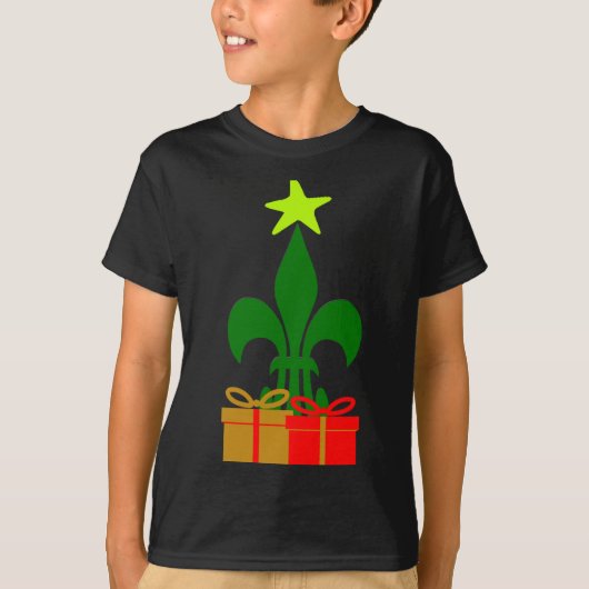 Fun Louisiana Christmas Tree Cajun New Orleans T-Shirt (Vorderseite)