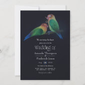 Fun Love Birds Hochzeitseinladung Einladung (Vorderseite)
