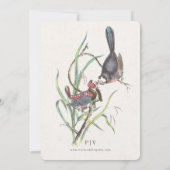 Fun Love Birds Wedding Einladung (Rückseite)