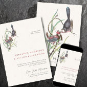 Fun Love Birds Wedding Einladung