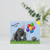 Fun Love Gorilla Geburtstag Postkarte (Stehend Vorderseite)