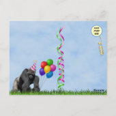 Fun Love Gorilla Geburtstag Postkarte (Rückseite)
