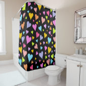 Fun, Loving, Colorful Hearts Pattern Duschvorhang (Beispiel)