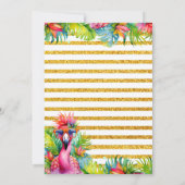 Fun Lush Tropical Abschluss Luau Party Einladung (Rückseite)