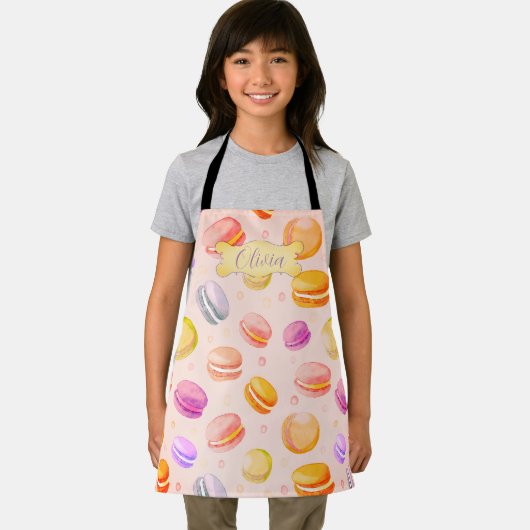 Fun Macaron Muster Schürze Personalisiert (Insitu)