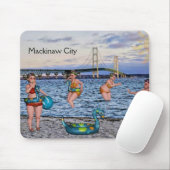 Fun Mackinaw City Bridge Mousepad (Mit Mouse)
