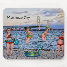 Fun Mackinaw City Bridge Mousepad