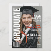 Fun Magazine Cover | Graduierungspartei Einladung (Vorderseite)