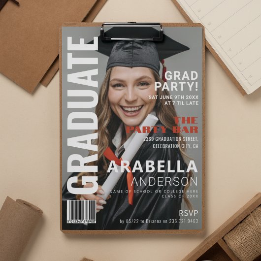 Fun Magazine Cover | Graduierungspartei Einladung