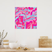 Fun Magenta Abstrakt Poster (Küche)