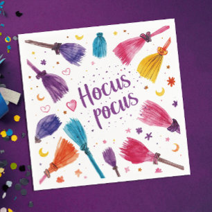 Fun Magic Color Broomstick Hexenfarbenskript Serviette