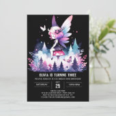 Fun Magical Fairy Birthday Einladung (Stehend Vorderseite)