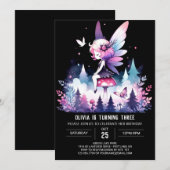 Fun Magical Fairy Birthday Einladung (Vorne/Hinten)