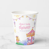 Fun Magical Hot Air Ballon Carousel Baby Dusche Pappbecher (Rückseite)