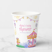 Fun Magical Hot Air Ballon Carousel Baby Dusche Pappbecher (Vorderseite)