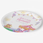 Fun Magical Hot Air Ballon Carousel Baby Dusche Pappteller (Schrägansicht)