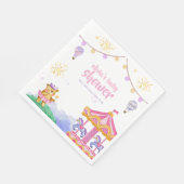 Fun Magical Hot Air Ballon Carousel Baby Dusche Serviette (Ecke)