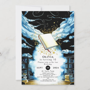 Fun Magical Library Storybook Geburtstag Einladung