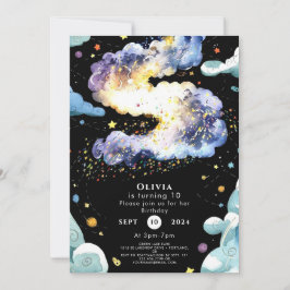 Fun Magical Space zum Geburtstag Einladung