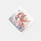 Fun Magical Unicorn Kinderdusche Serviette (Ecke)