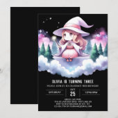 Fun Magical Wizard Geburtstag Einladung (Vorne/Hinten)