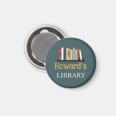FUN! Magnet - Bibliothek - Personalisiert - Name h (Vorderseite/Rückseite)