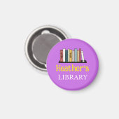 FUN! Magnet - Bibliothek - Personalisiert - Name h (Vorderseite/Rückseite)