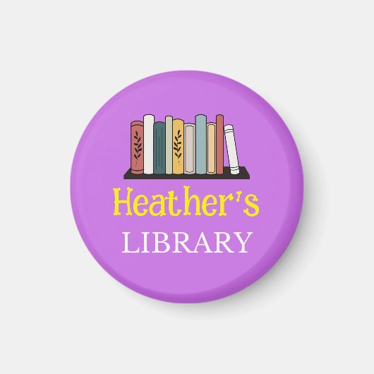 FUN! Magnet - Bibliothek - Personalisiert - Name h (Vorne)