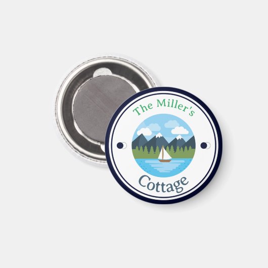 FUN! Magnet - Hütte - Personalisiert - Name hinzuf (Vorderseite/Rückseite)