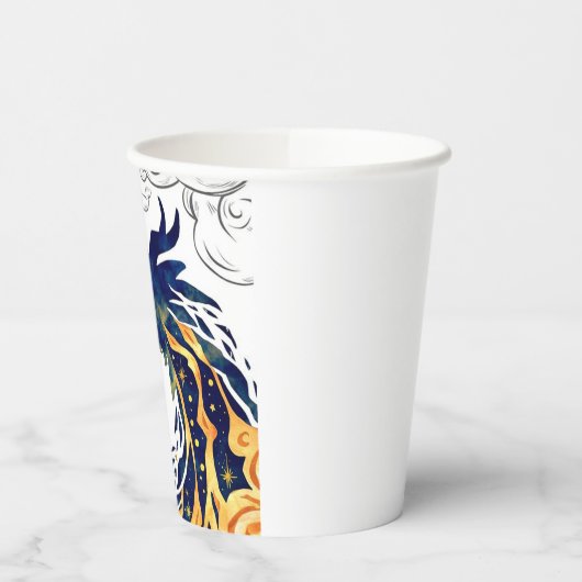 Fun Majestic Dragon Birthday Pappbecher (Links)