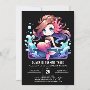 Fun Majestic Mermaid Birthday Einladung