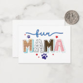 Fun Mama Mitteilungskarte (Vorderseite/Rückseite Beispiel)