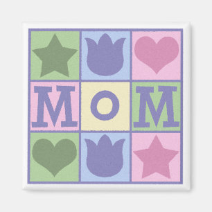 Fun Mama Quilt Square Magnet