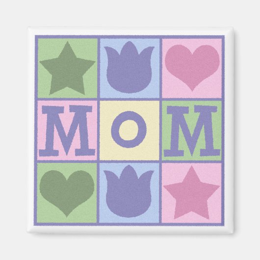 Fun Mama Quilt Square Magnet (Vorne)