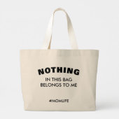 Fun Mama Text Momlife Fett Typografie Mama Geschen Jumbo Stoffbeutel (Rückseite)