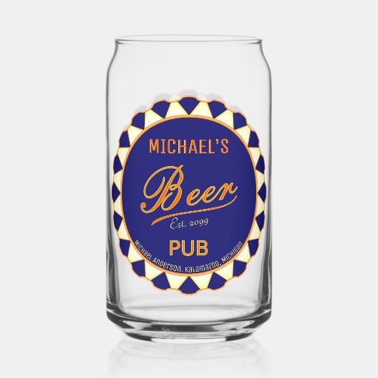 Fun Man Höhle Bier Flasche Bier kann Brille Dosenglas (Vorderseite)