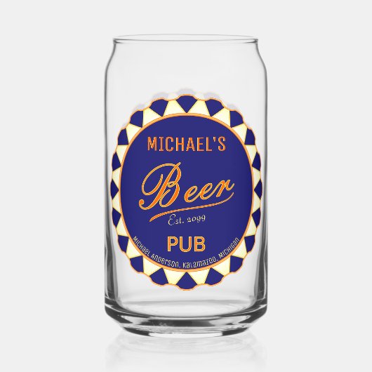 Fun Man Höhle Bier Flasche Bier kann Brille Dosenglas (Rückseite)