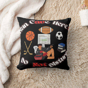 Fun Man Höhle hier! Square Throw Kissen