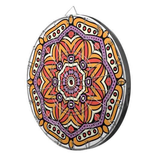Fun Mandala Pattern Dartscheibe (Vorderseite rechts)