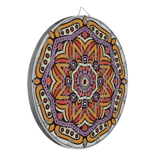 Fun Mandala Pattern Dartscheibe (Vorderseite Links)