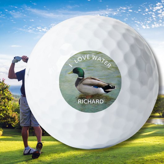 Fun Mandarin Duck Lieben Wassername Golfball