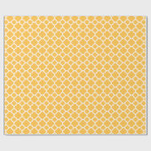 Fun Mango Orange Quatrefolienmuster Geschenkpapier (Flach)