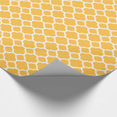 Fun Mango Orange Quatrefolienmuster Geschenkpapier (Ecke)