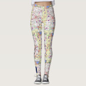 Fun Map Back Zuhause wieder in Indiana Leggings (Vorderseite)