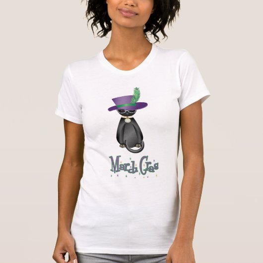 Fun Mardi Gras Cat Womens' T - Shirt (Vorderseite)