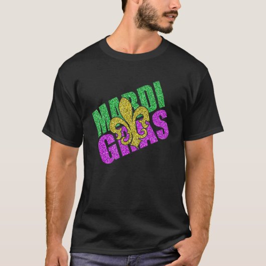 Fun Mardi Gras Lilie T-Shirt (Vorderseite)