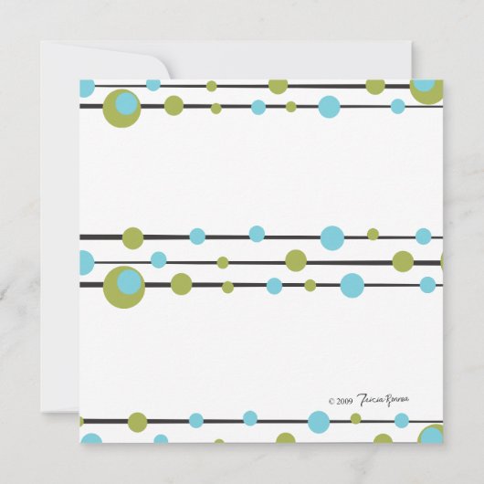 Fun Martini Lines Einladung (Rückseite)