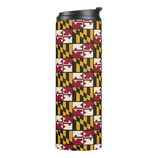 Fun Maryland State Flag Swag Thermal Drink Tumbler Thermosbecher (Nach links gedreht)