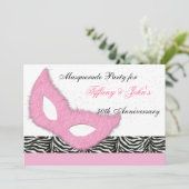 Fun Masquerade Party Einladung (Stehend Vorderseite)