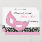 Fun Masquerade Party Einladung (Vorne/Hinten)